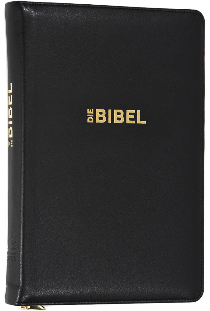 Schlachter 2000 Bibel - Taschenausgabe (Softcover, schwarz, Goldschnitt, Reißverschluss)