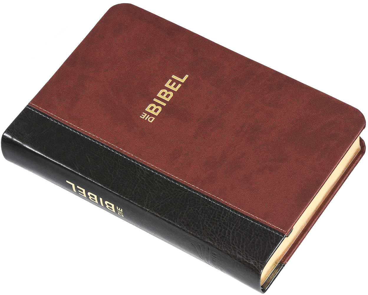 Schlachter 2000 Bibel - Taschenausgabe (Softcover, grau/braun, Goldschnitt)