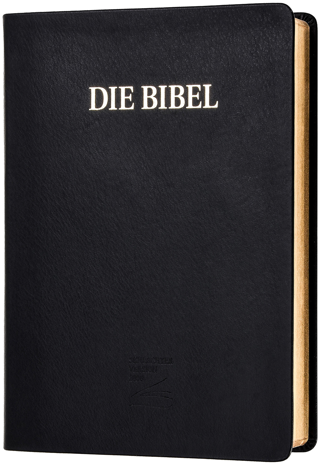 Schlachter 2000 Bibel – Schreibrandausgabe (Softcover, schwarz, Goldschnitt)