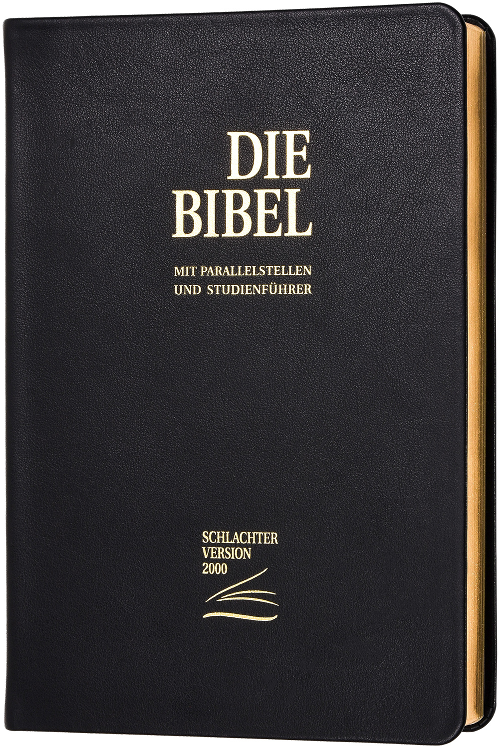 Schlachter 2000 Bibel - Standardausgabe (Kalbsleder-Ausgabe, flexibler Einband, Goldschnitt, schwarz)